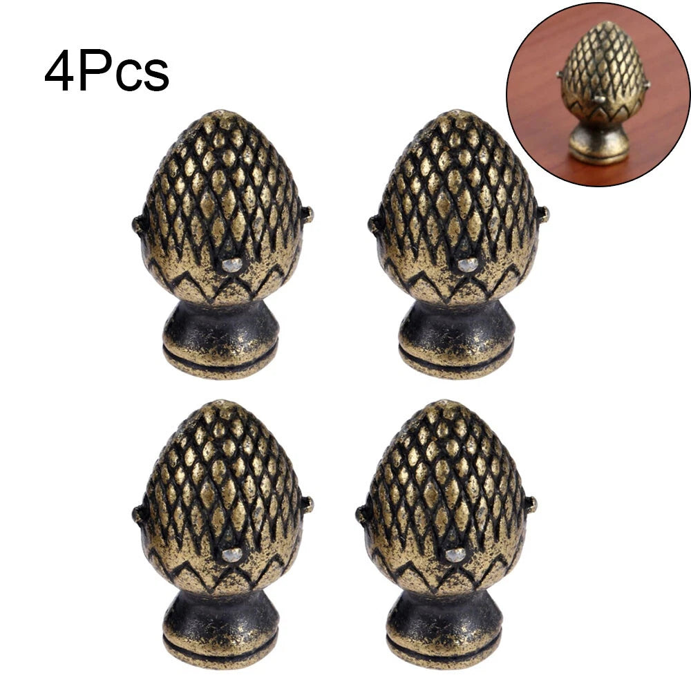 4Pcs Strawberry Shape Door Pull Handle Vintage Jewelry Box Drawer Cabinet Knobs