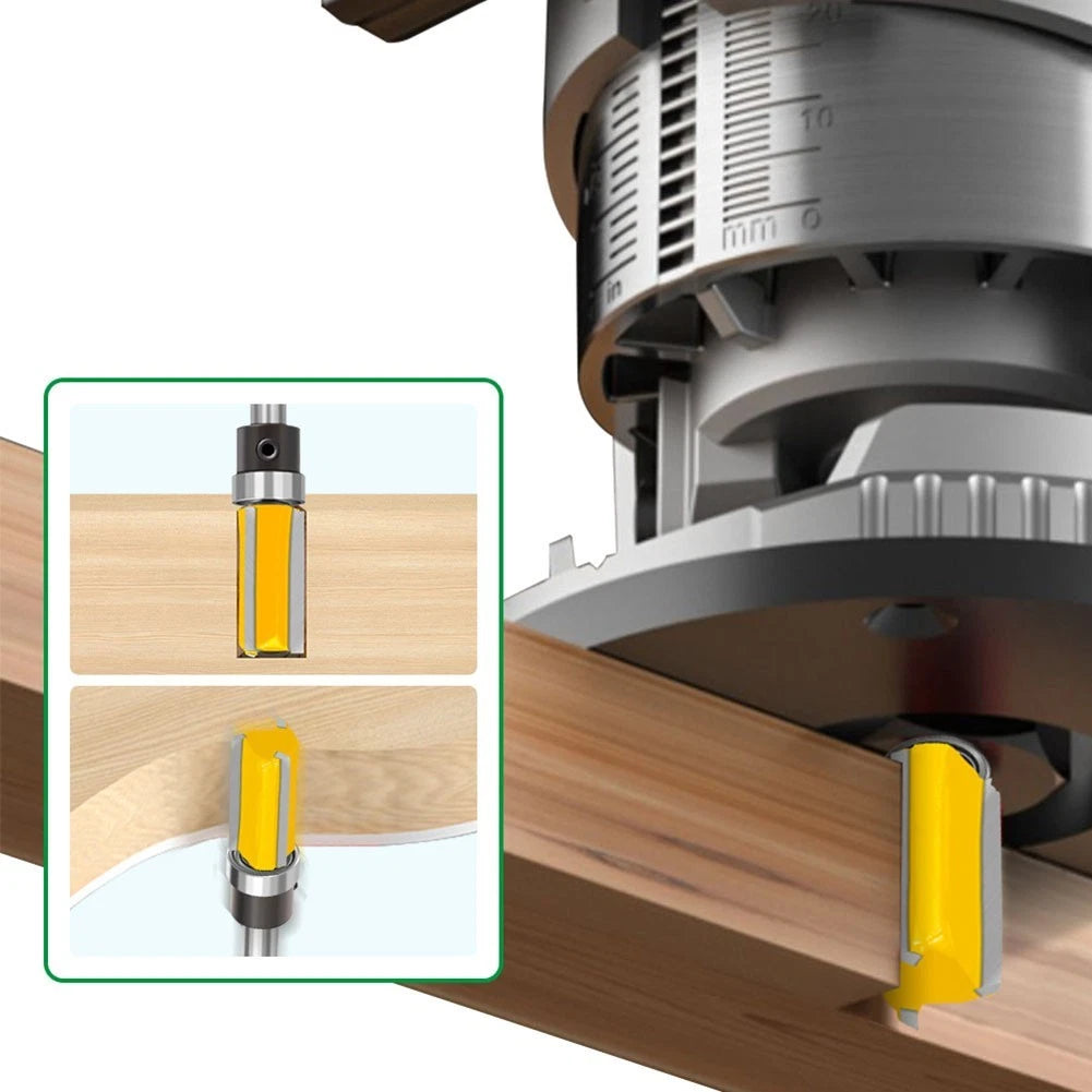 3 Flute Router Bit with Bearing for Woodworking Projects