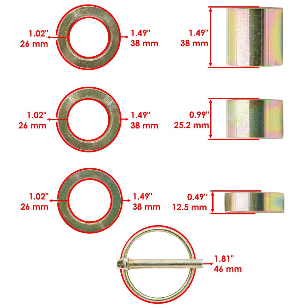 Deck Wheel Arm and Wheel Replacement for King Kutter L40 L48 L60 (2000–2000)