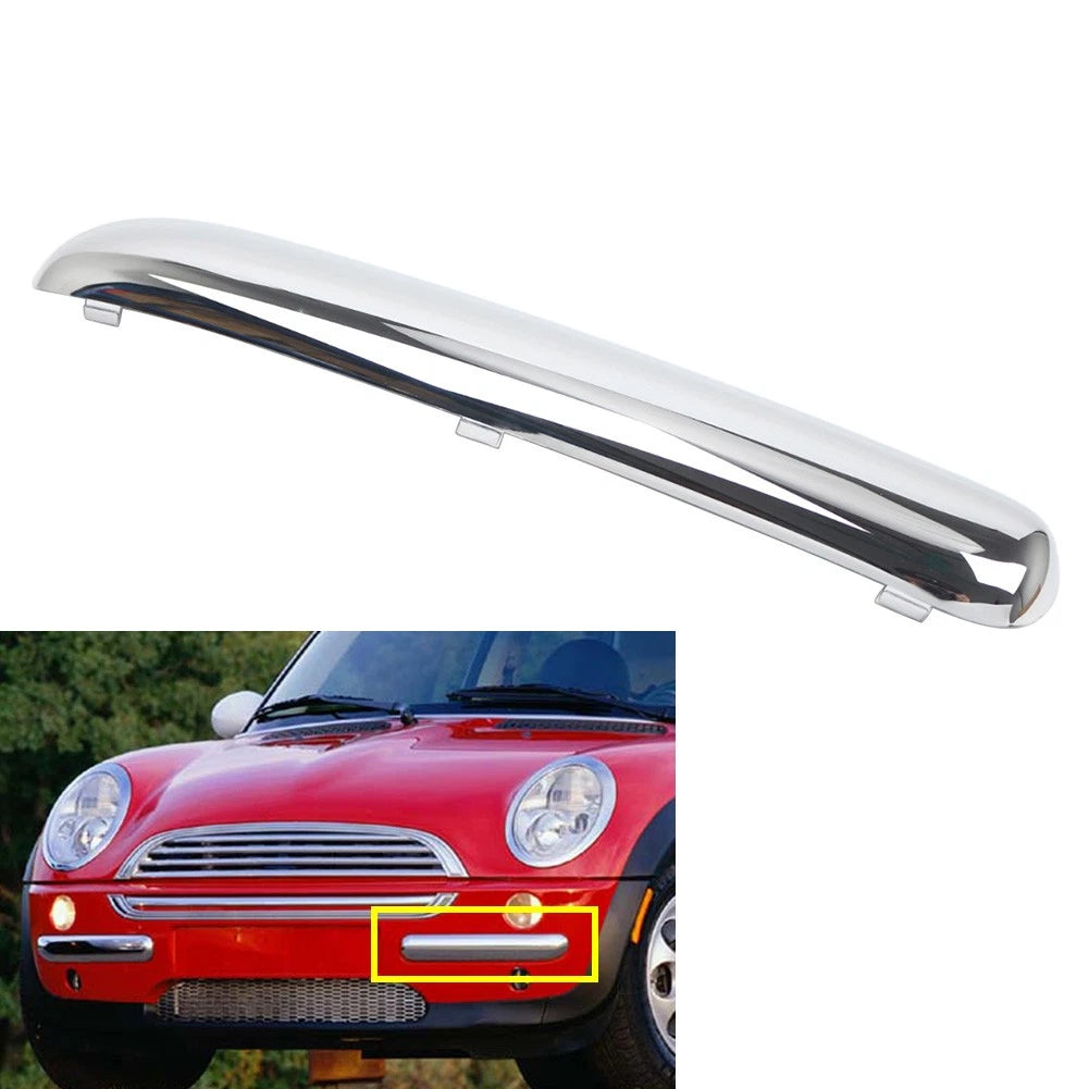 Front Bumper Molding Trim For Mini Copper One Cabrio R50 2001-2004 Chrome