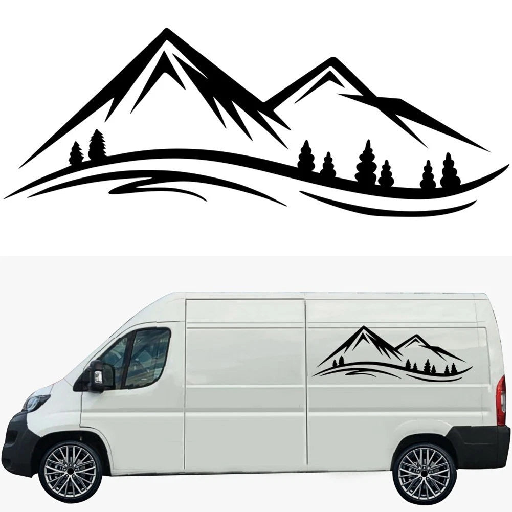 Glossy Black Decorative Stickers for RV Body Panel