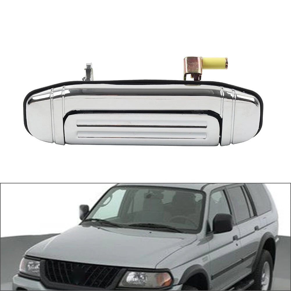 1x Rear Left Chrome Outer Door Handle For Mitsubishi Pajero 92-98 Montero 92-00