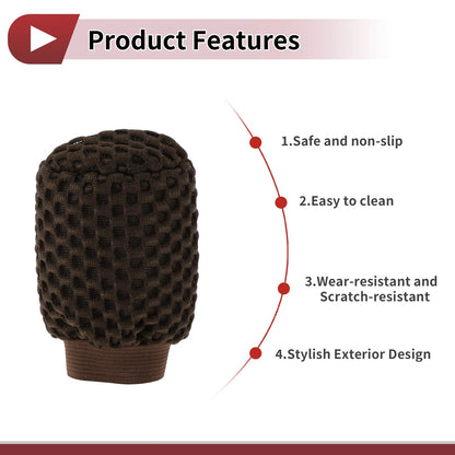 Gear Knob Protector Cover for Universal Cars (Coffee Color)