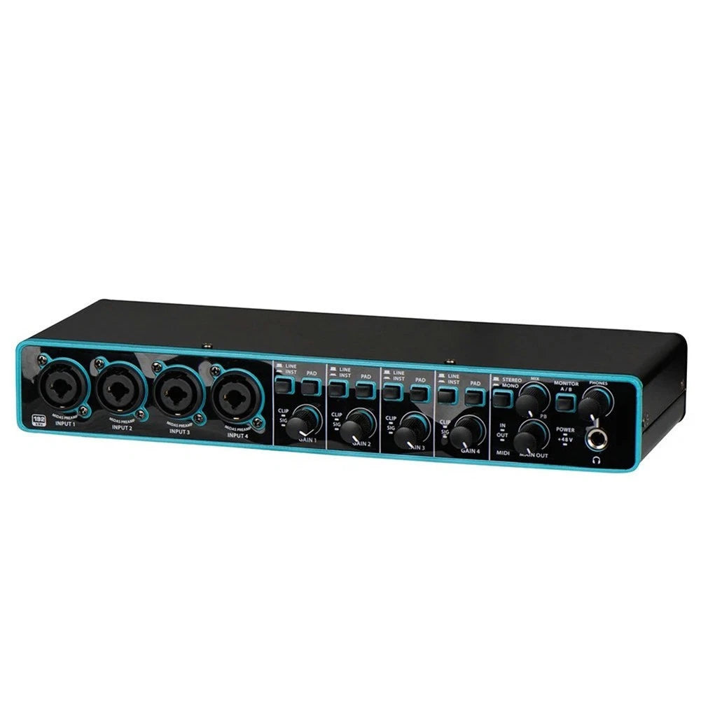 Compact USB Audio Interface 4x4 with Integrated Mic Preamplifier