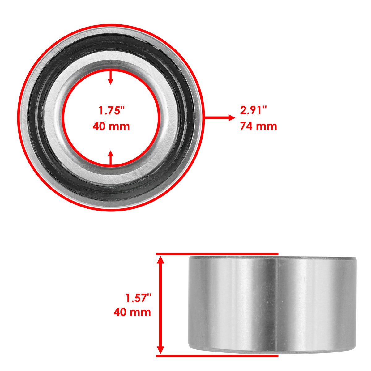 Rear Wheel Ball Bearings Replacement for Polaris Ranger Crew 700 (2008–2009)
