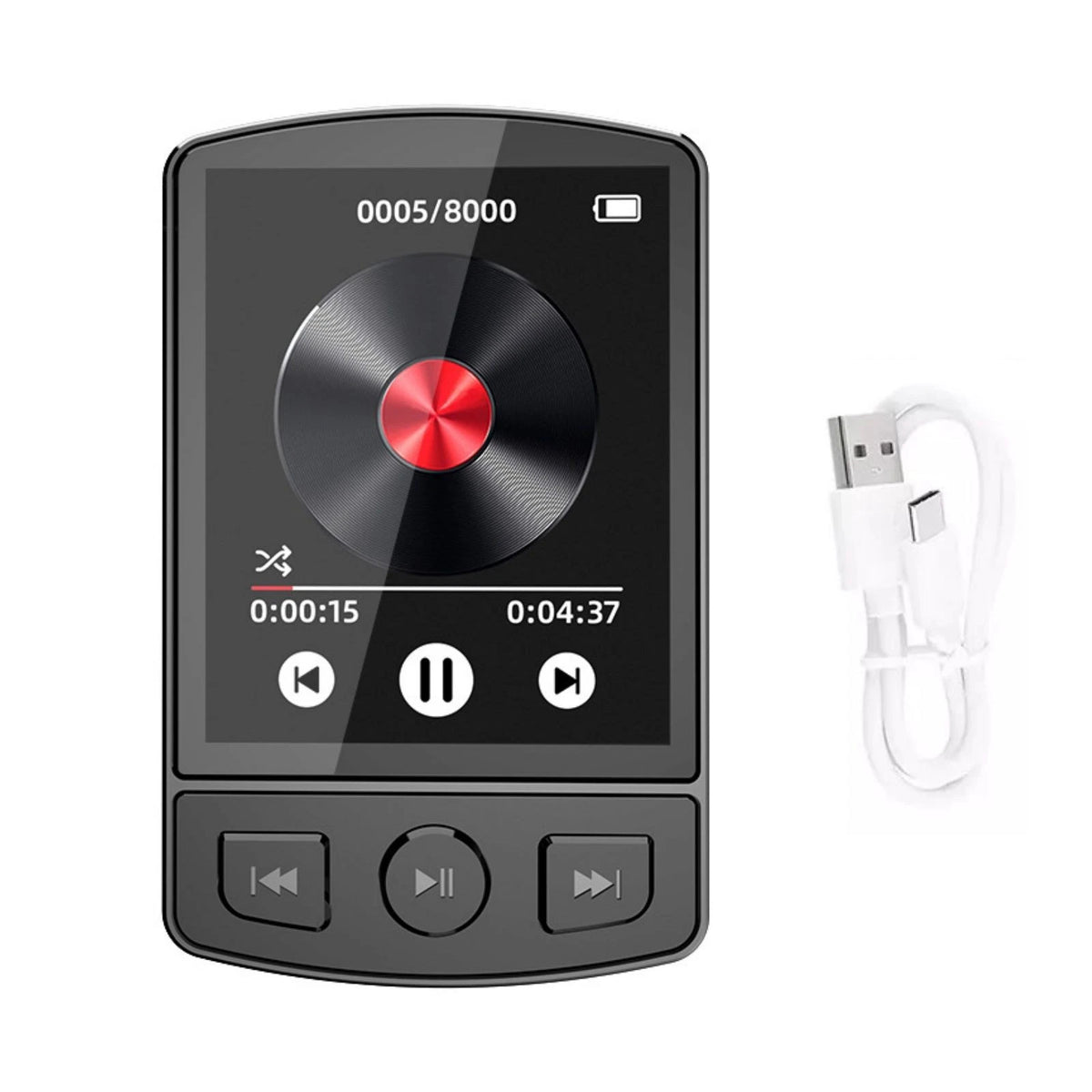 MP3 Player for Universal Use (Bluetooth 5.0, FM Radio, Multi-Format)
