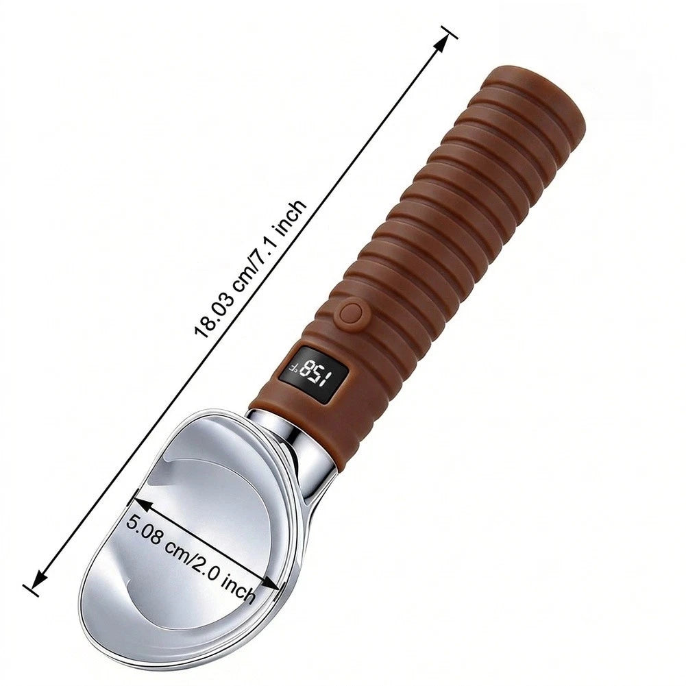 LED Digital Heated Ice Cream Spoon for Effortless Scooping