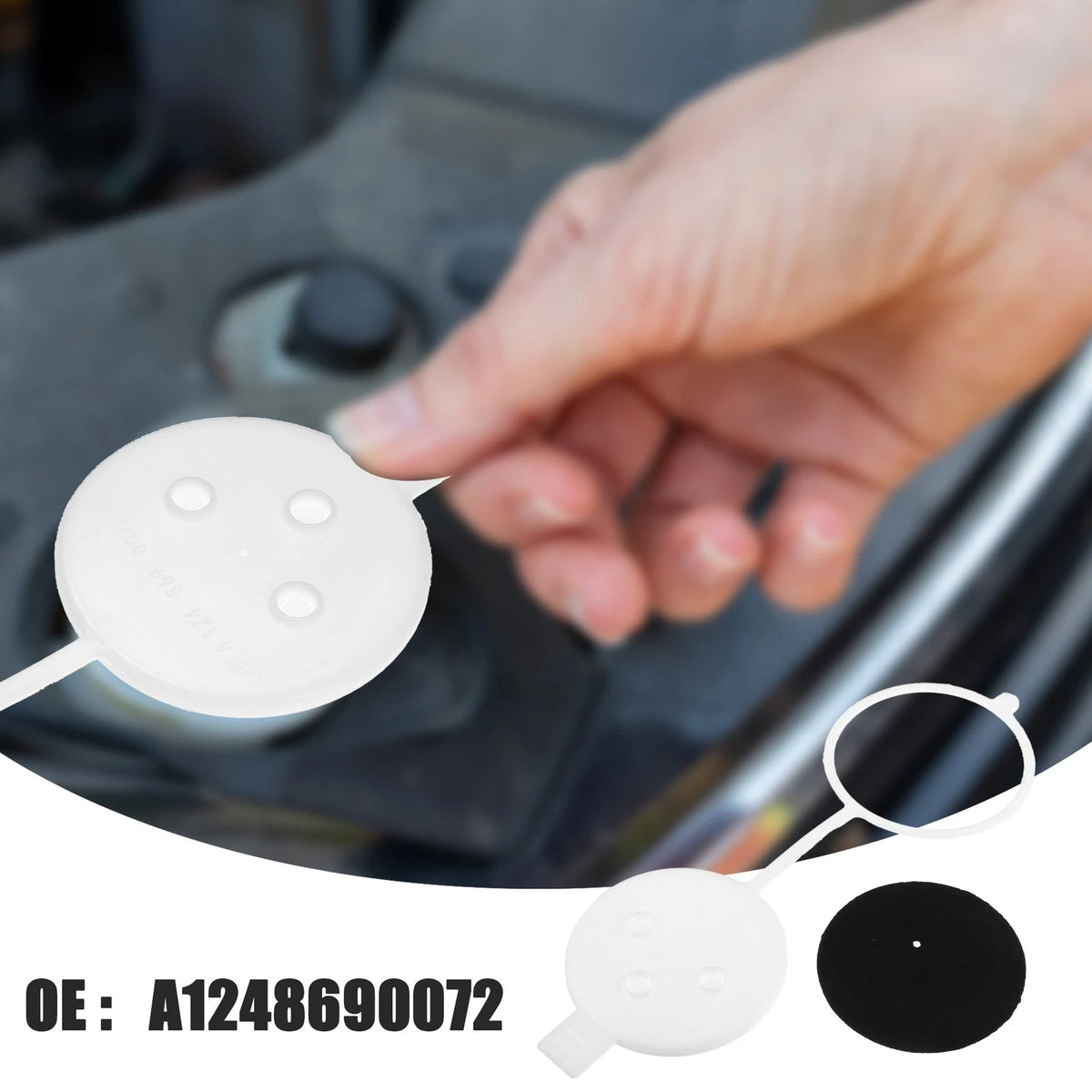 Windshield Washer Fluid Reservoir Cap Replacement for Mercedes-Benz S430 S550 (2001–2013)