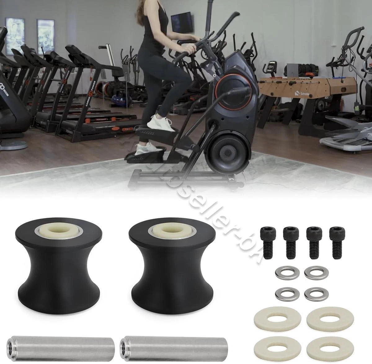 Set of 2 Replacement Arm Rollers for Bow Flex Max Trainer M3 M5 M6 M7 #8004550
