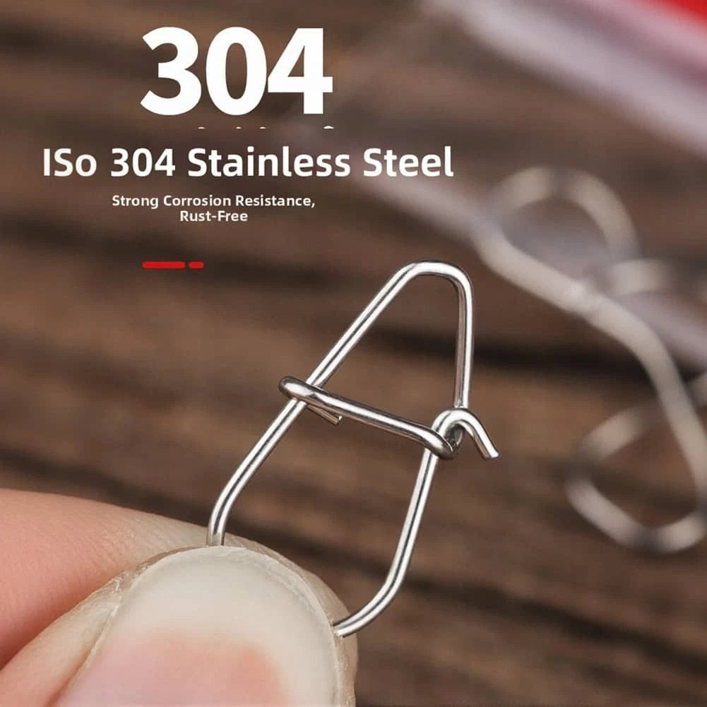 Stainless Steel Crankbait Snaps Quick Release Fishing Clips (50 or 100 pcs)
