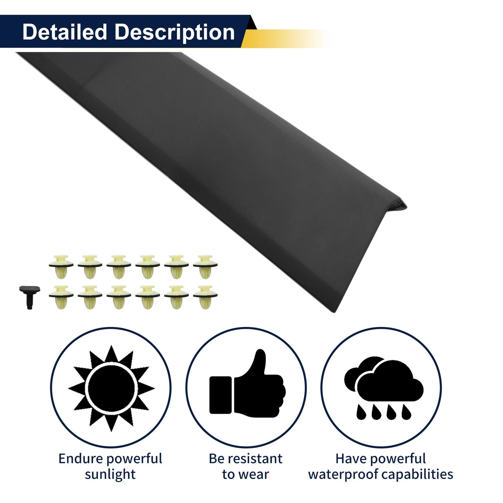Lower Door Side Garnish Trim Replacement for Toyota C-HR (2018–2021)