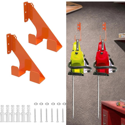 2X Wall Mounted Chain Saw Brackets Heavy Duty Hooks for Tools