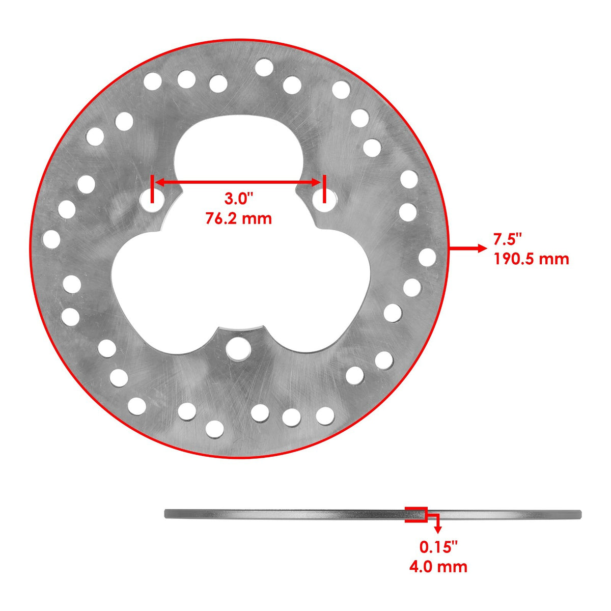 Rear Brake Disc Rotor Replacement for Honda TRX450R Kick Start (2006–2009)