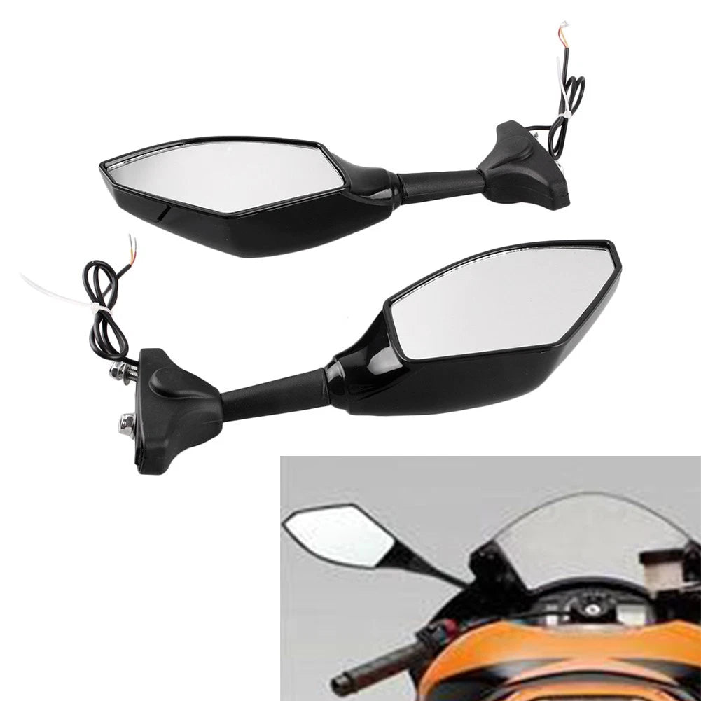 2X LED Mirrors for Universal Street Bikes (All Models)