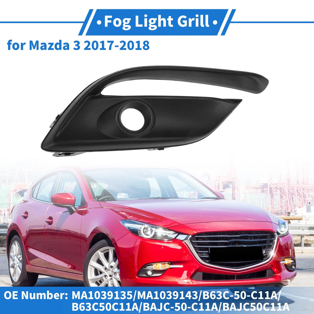 Front Right Fog Light Grill Replacement for Mazda 3 (2017–2018)