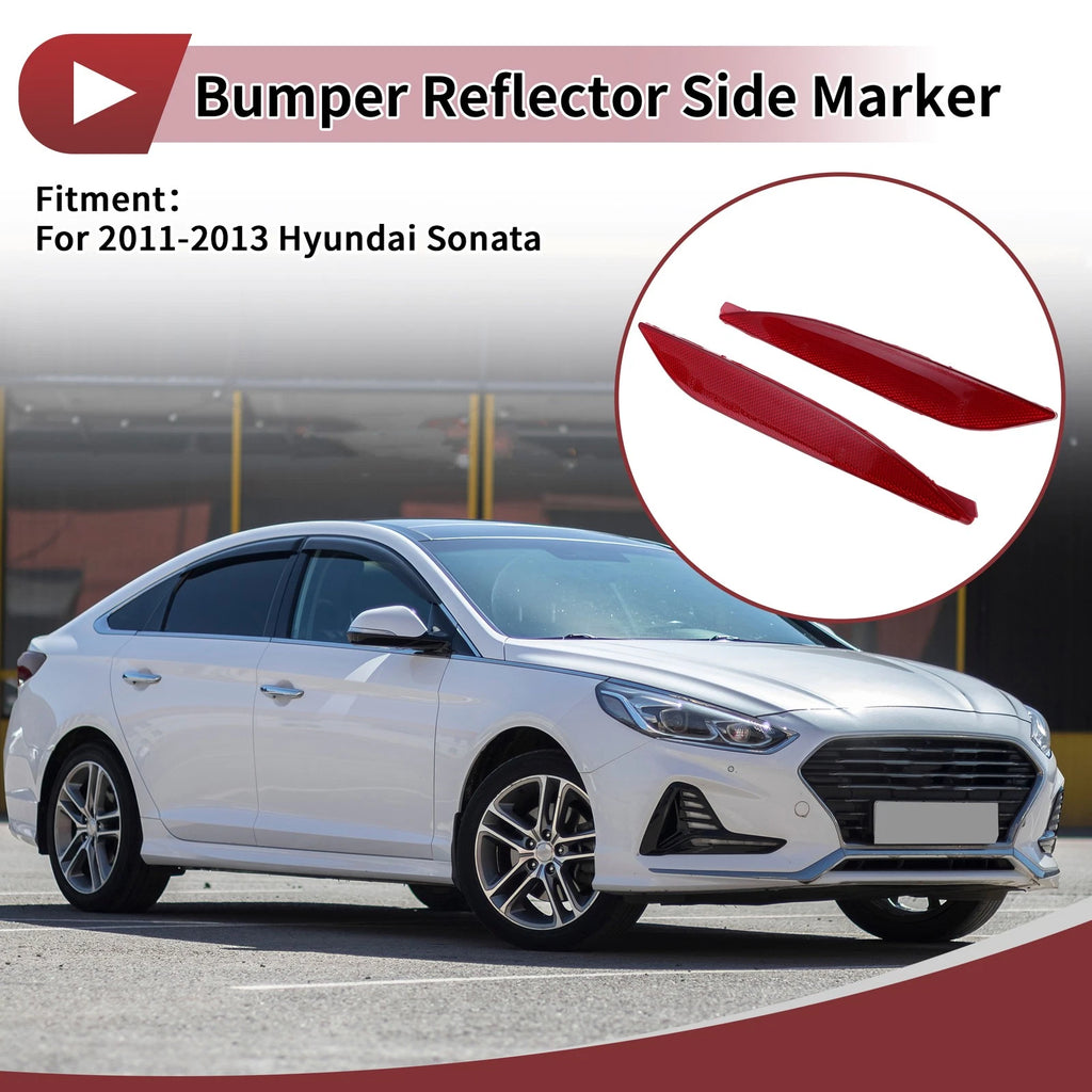 Rear Bumper Reflectors Left Right Pair for Hyundai Sonata (2015–2019)
