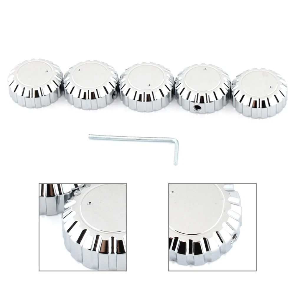 5Pcs Chrome Radio Knobs for Honda GL1500 Goldwing (1988–2000)