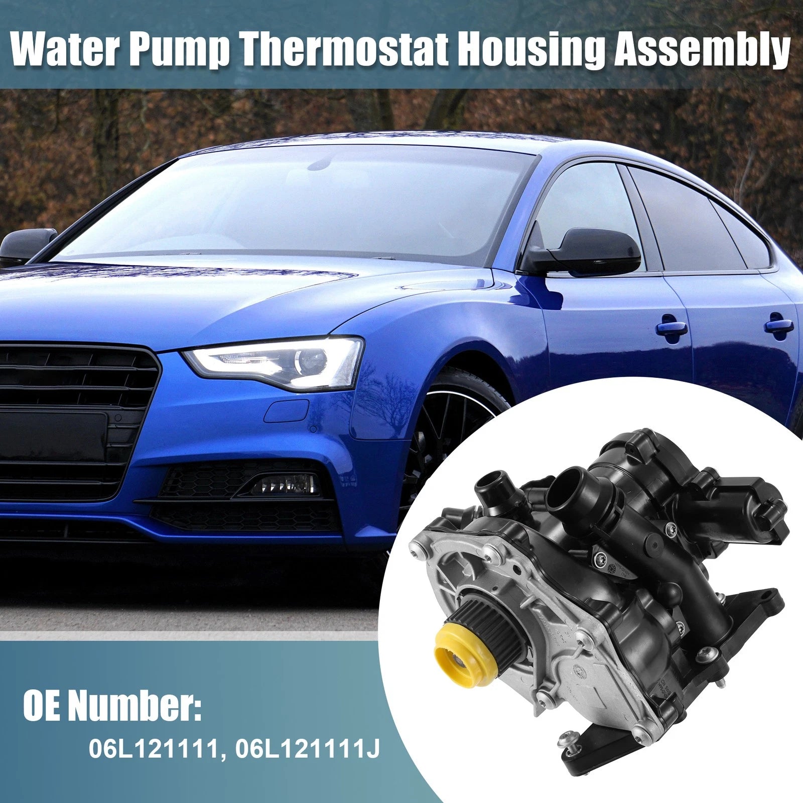 Water Pump Thermostat Housing Assembly for Audi A3 A4 A5 TT (2004–2015)