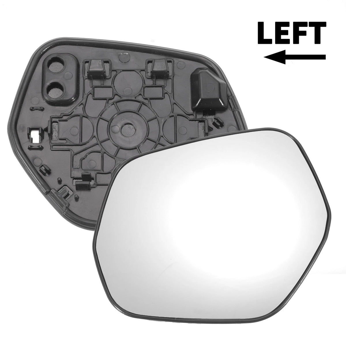 Left Side Mirror Glass White w Back Non Heated for Honda HRV (2014–2020)