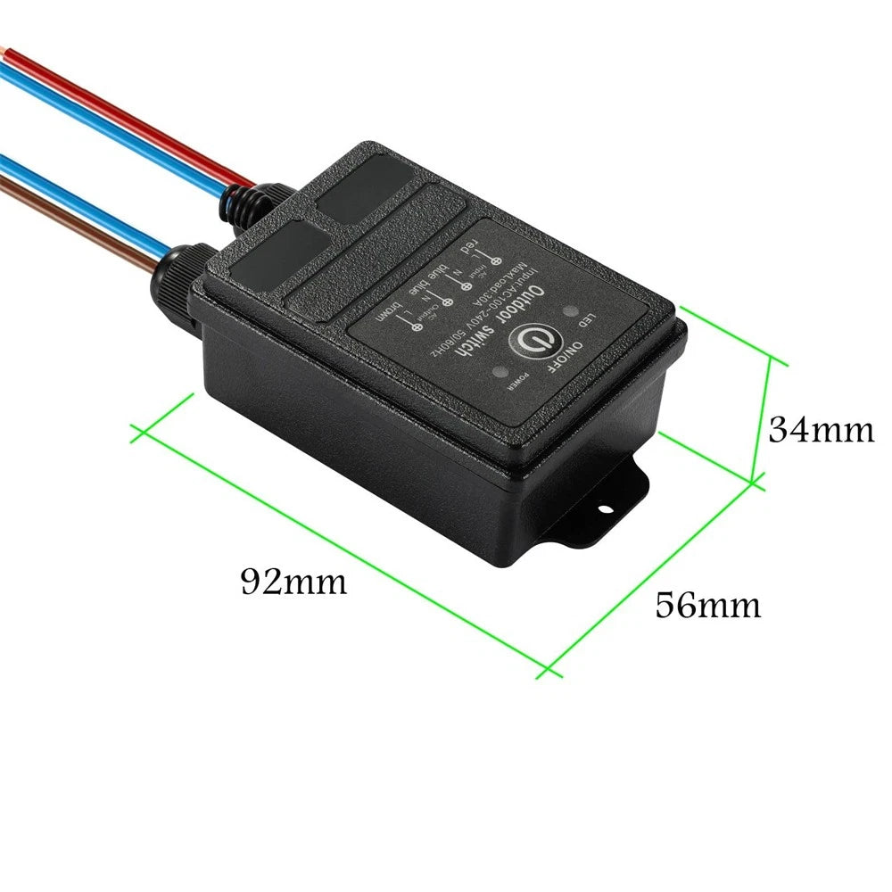 Wireless Relay Switch Kit 12V Remote Control Switch DC12V/24V/48V/72V 30A Relay
