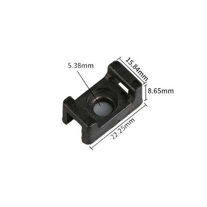 100PCS Black Cable Tie Bases for Home and Office Use