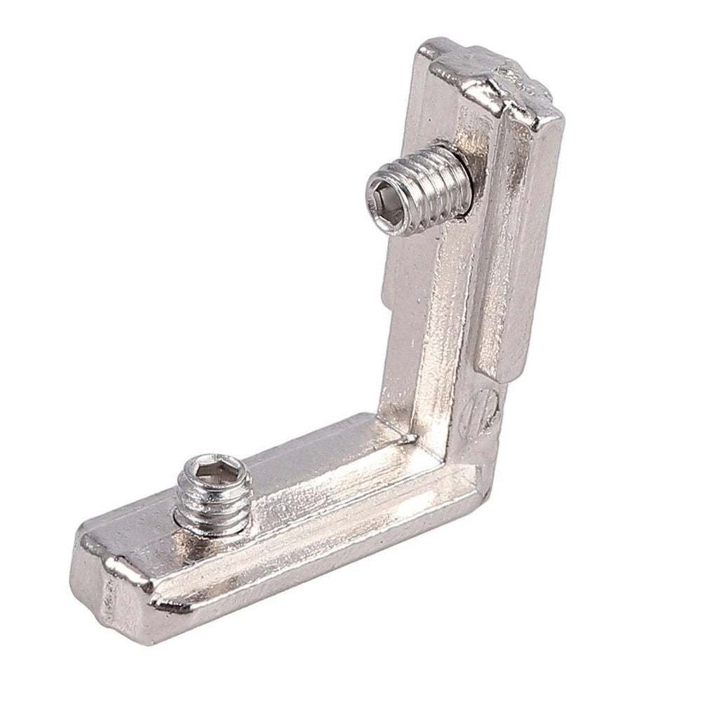 20pcs Corner Brackets for Slot Rack 25x25x9mm Silver