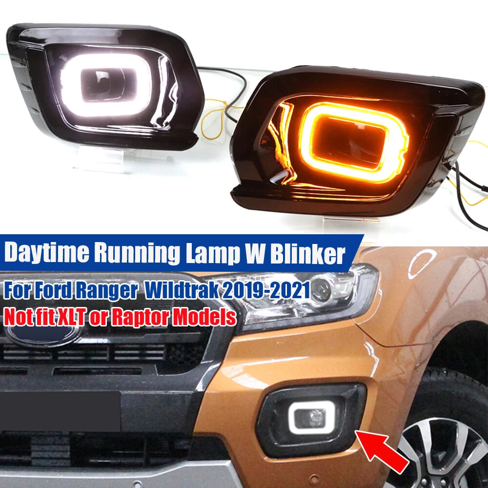 LED Daytime Running Light DRL with Turn Signal for Ford Ranger Wildtrak (2019–2021)