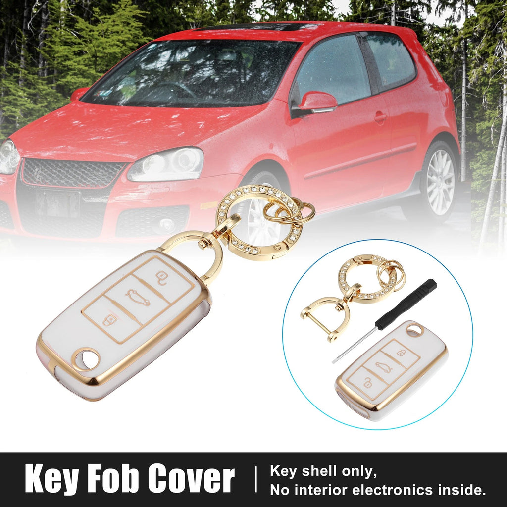 3 Button Remote Key Fob Case Replacement for Volkswagen Jetta Eos (2005–2018)
