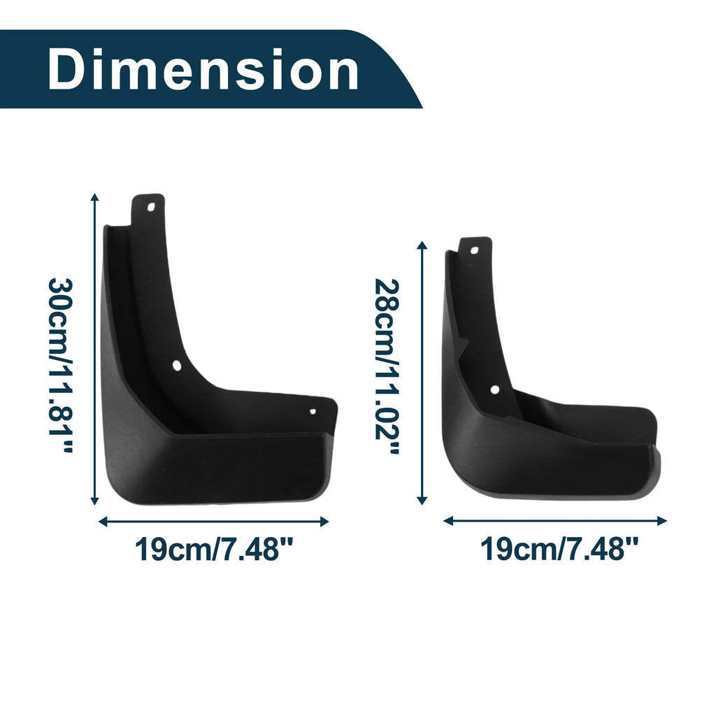 Mud Flaps Splash Guards 1 Set for Volkswagen Golf Sportsvan (2016–2018)