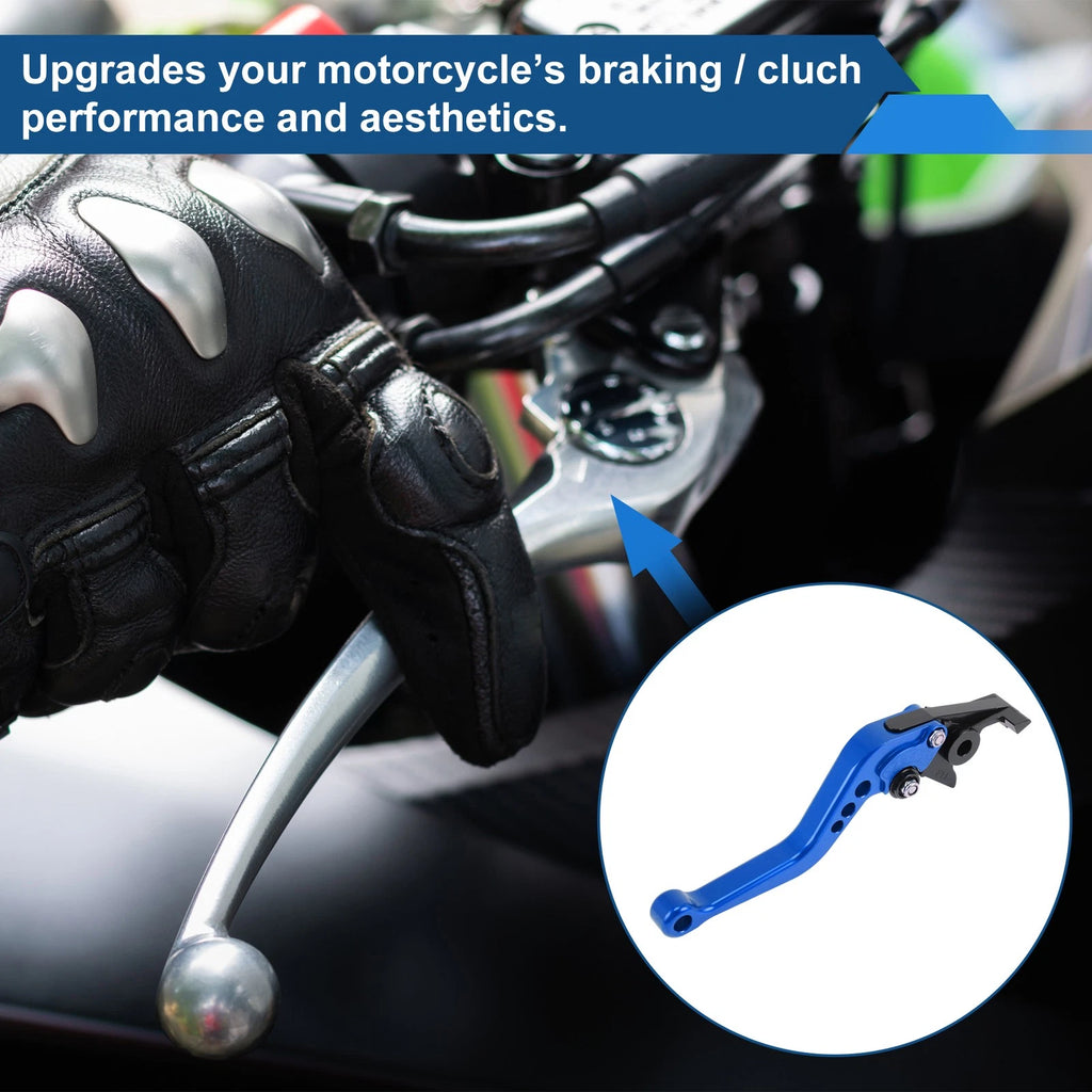 Adjustable Short Brake Clutch Levers for Suzuki GSXR600 (1997–2003) Solid Blue