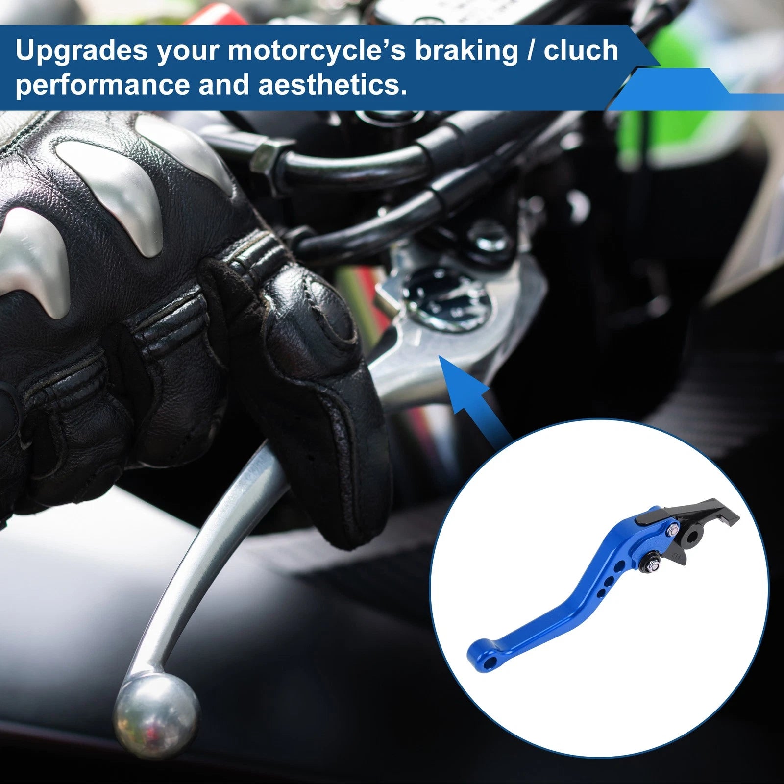 Adjustable Short Brake Clutch Levers for Suzuki GSXR600 (1997–2003) Solid Blue
