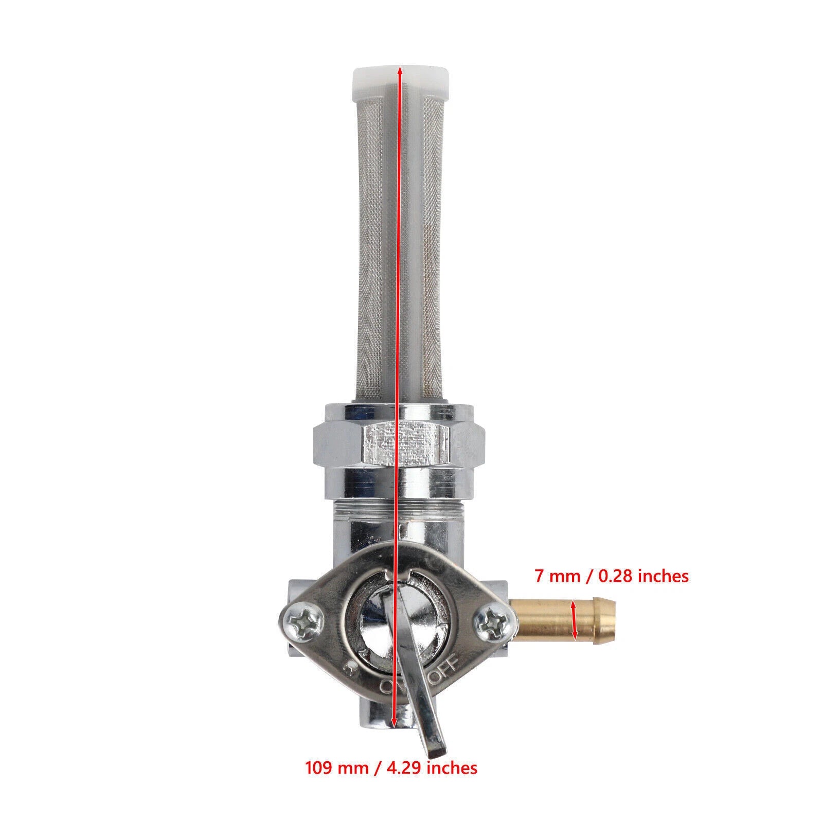 Petcock Fuel Valve Right Spigot 22mm for Harley Softail Electra Glide Road King