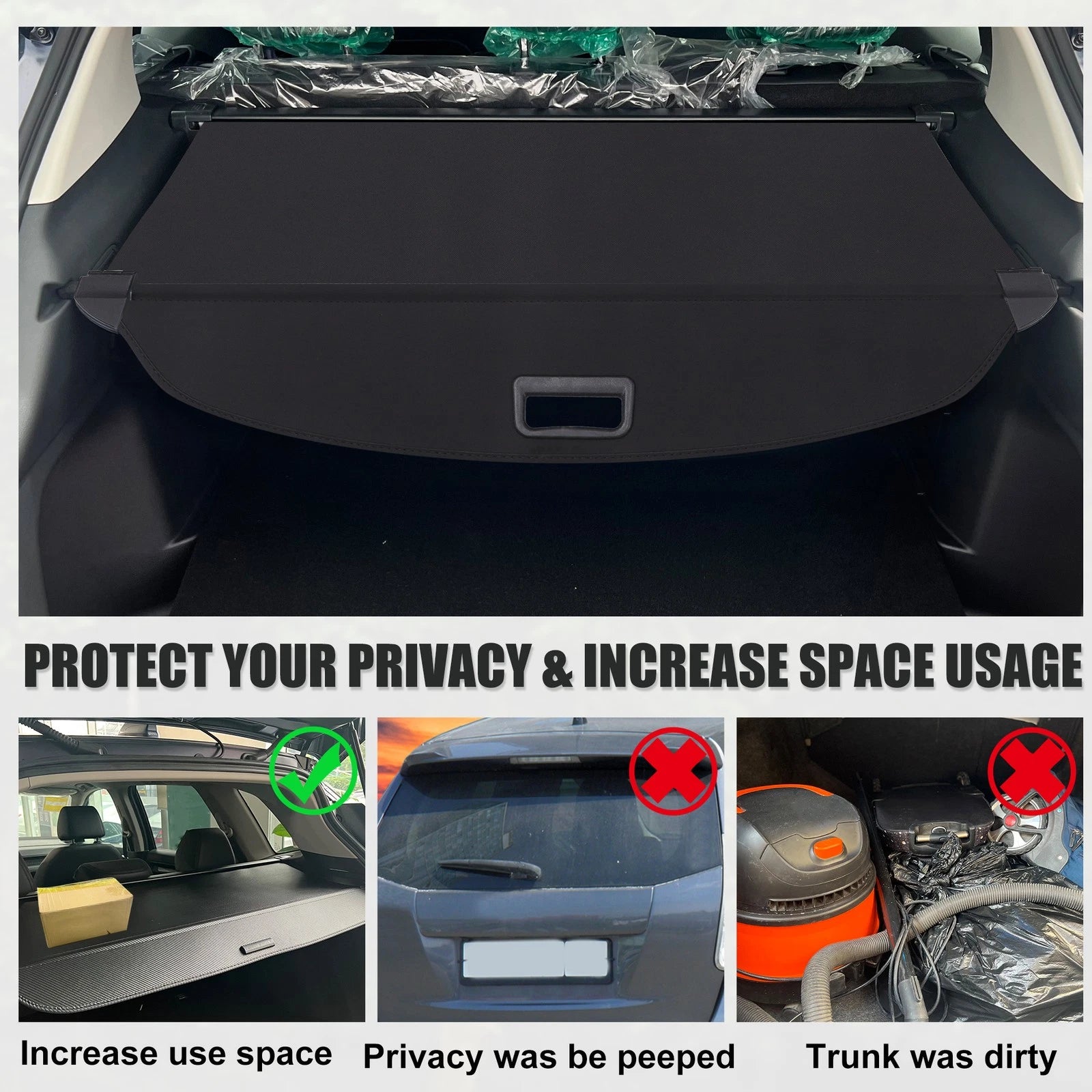 Retractable Cargo Cover for Nissan Kicks (2018–2023)