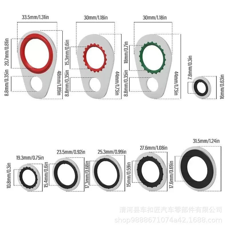 60PCS AC Compressor Gasket Seal Kit for Buick Nitrile Rubber