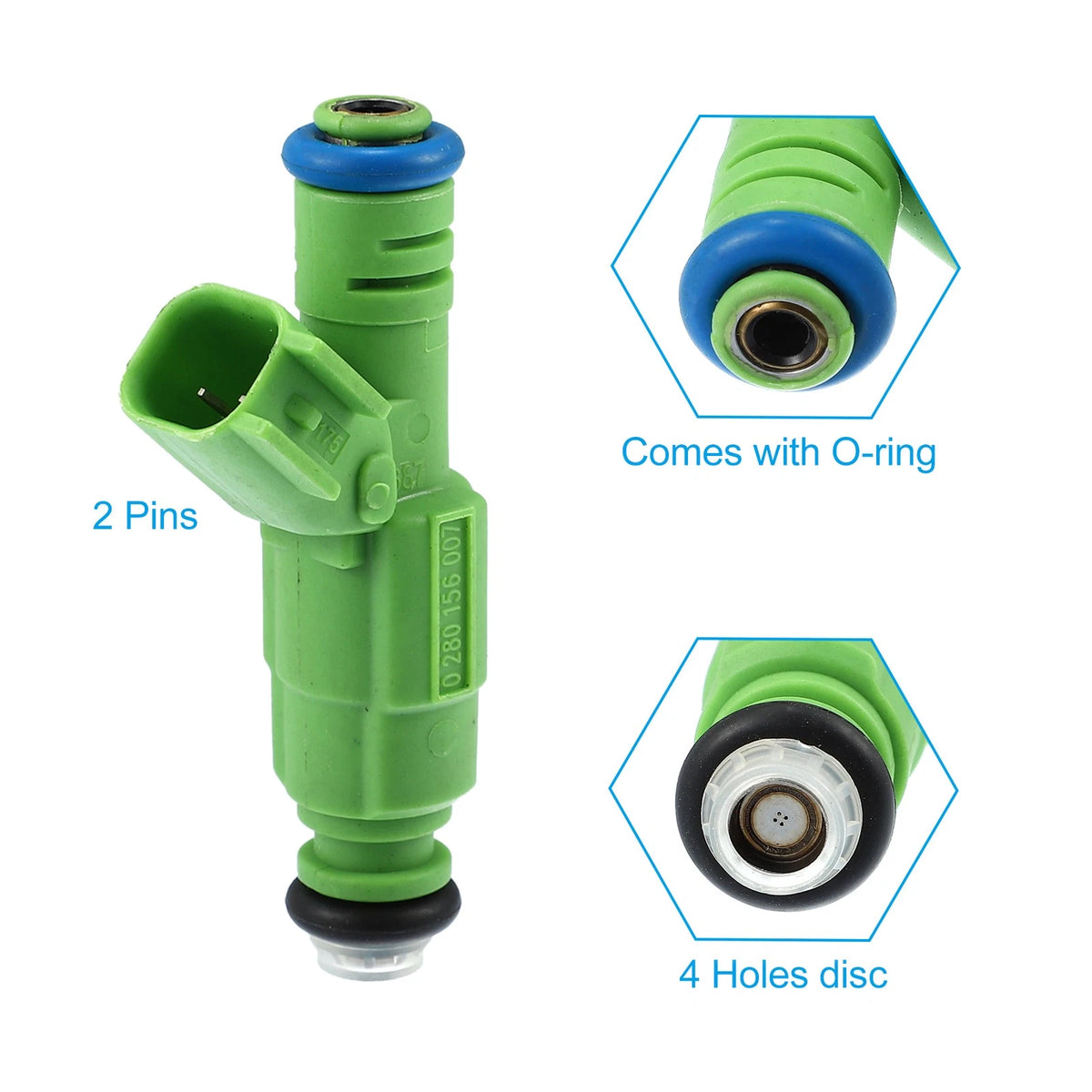 Fuel Injector Nozzle 0280156007 for Dodge Grand Caravan 3.3L (2001–2007)