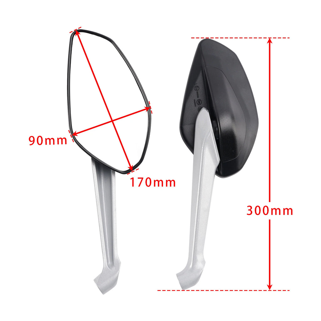 Rear View Mirror Pair for Ducati Monster 797/821/1200/S (2014–2017)