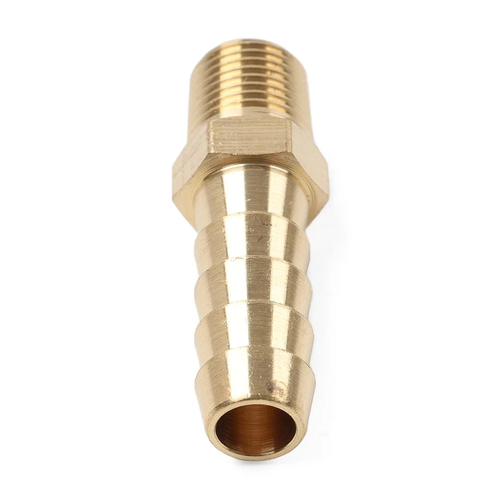1pc Brass Hose Barb Fitting Straight 5/16" x NPT 1/8 Male Thread Pipe Connector