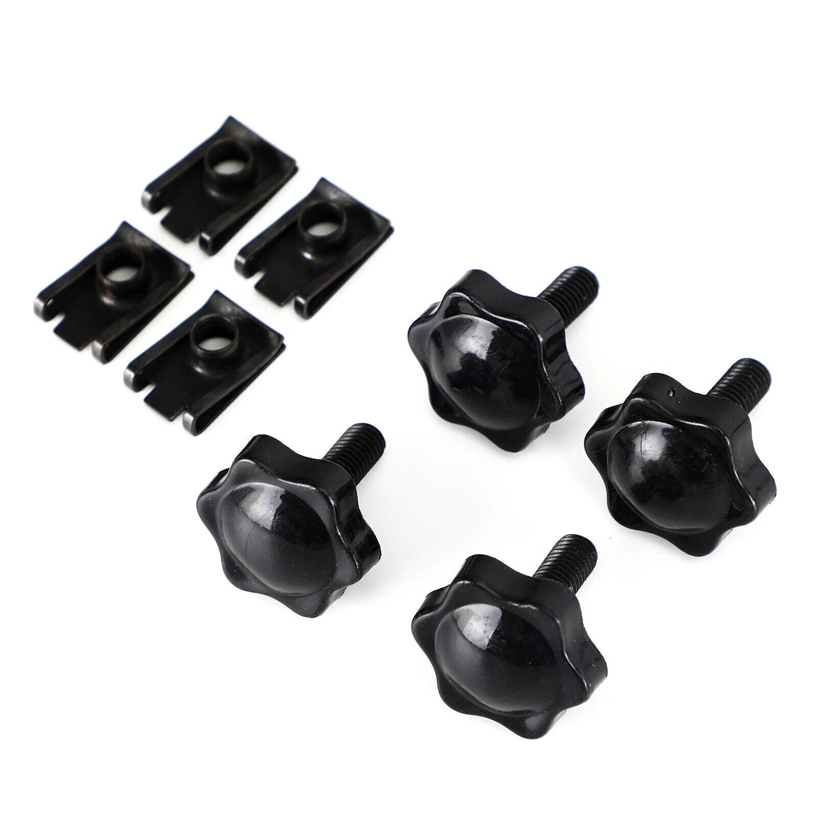 Saddlebag Lever Lock Bolts & Nuts Set Black for Glide King Touring (1996–2019)