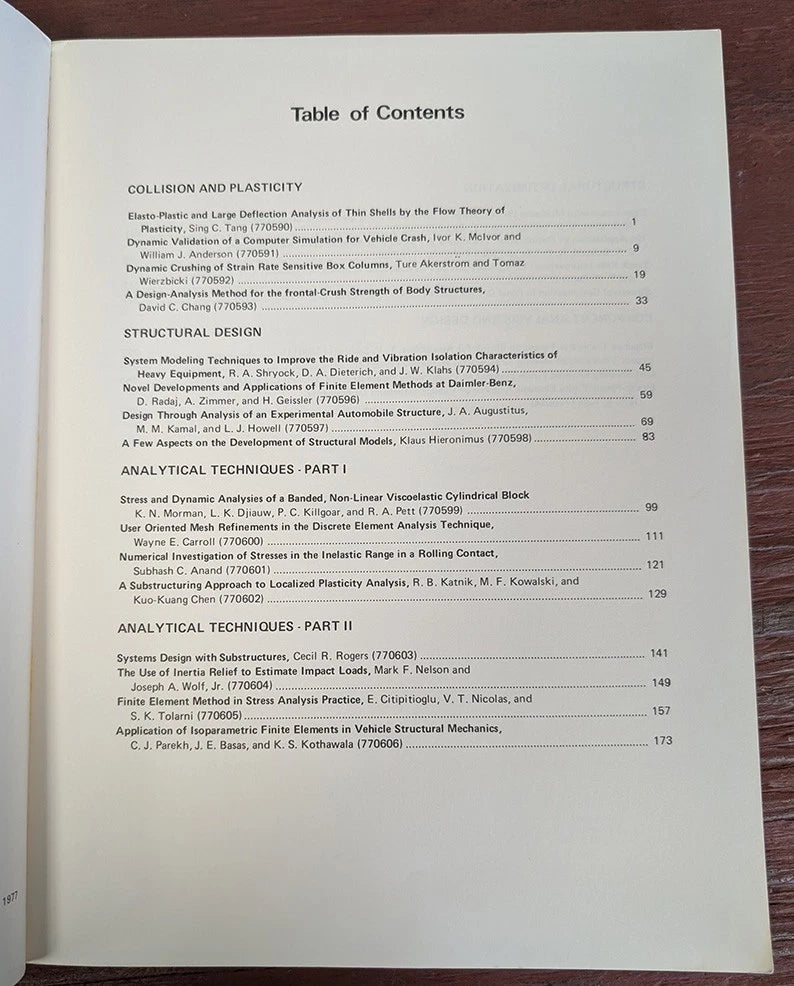 Structural Analysis Book for Vehicle Design Process