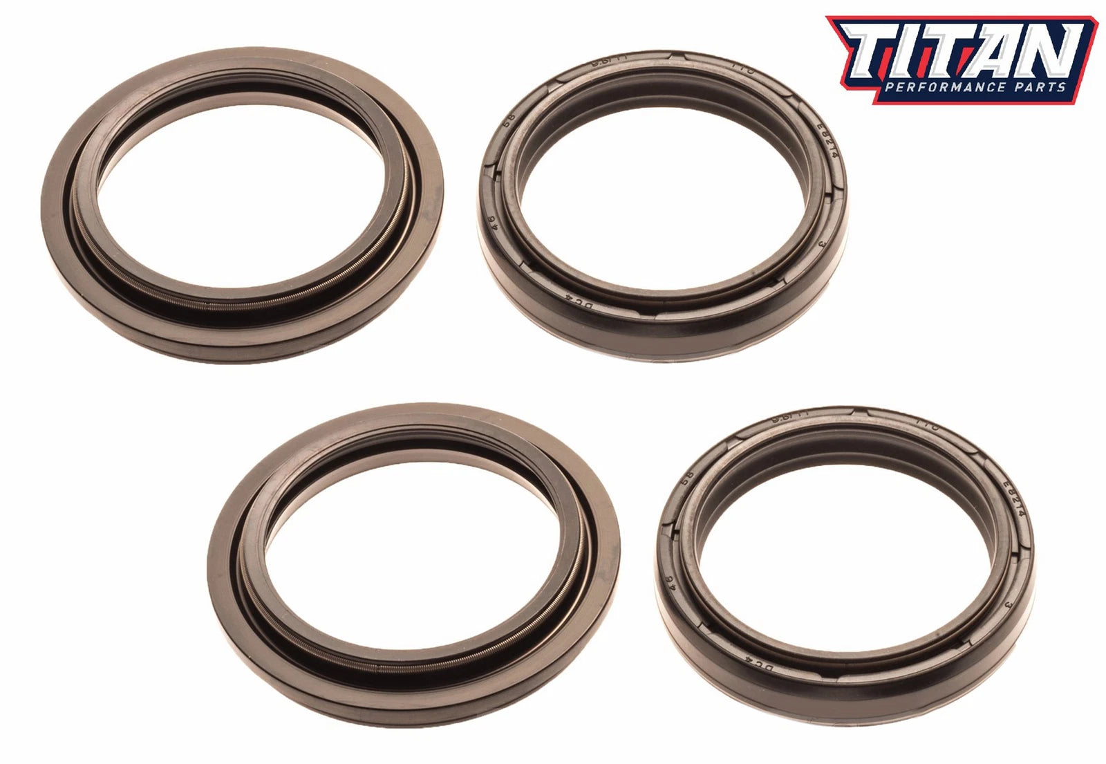Titan Fork Oil & Dust Wiper Seal Kit for Honda CR125 (1997–2007), CR250 (1996), CR500 (1996–2001)