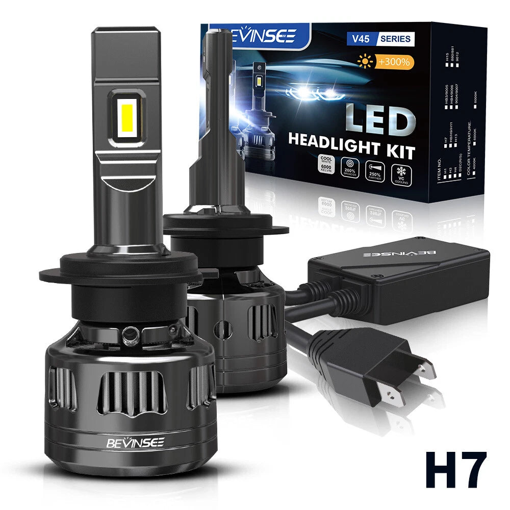 2X H7 120W LED Headlight Bulbs for VW Beetle (2006–2010)