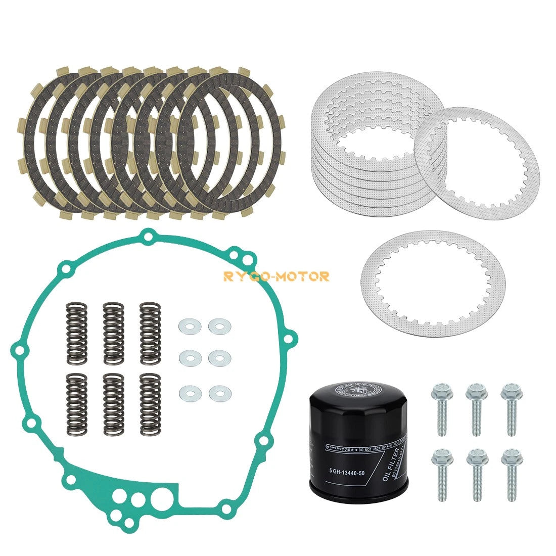 Clutch Friction Steel Plates Springs Gasket for Yamaha YZF-R6 (2003–2005)