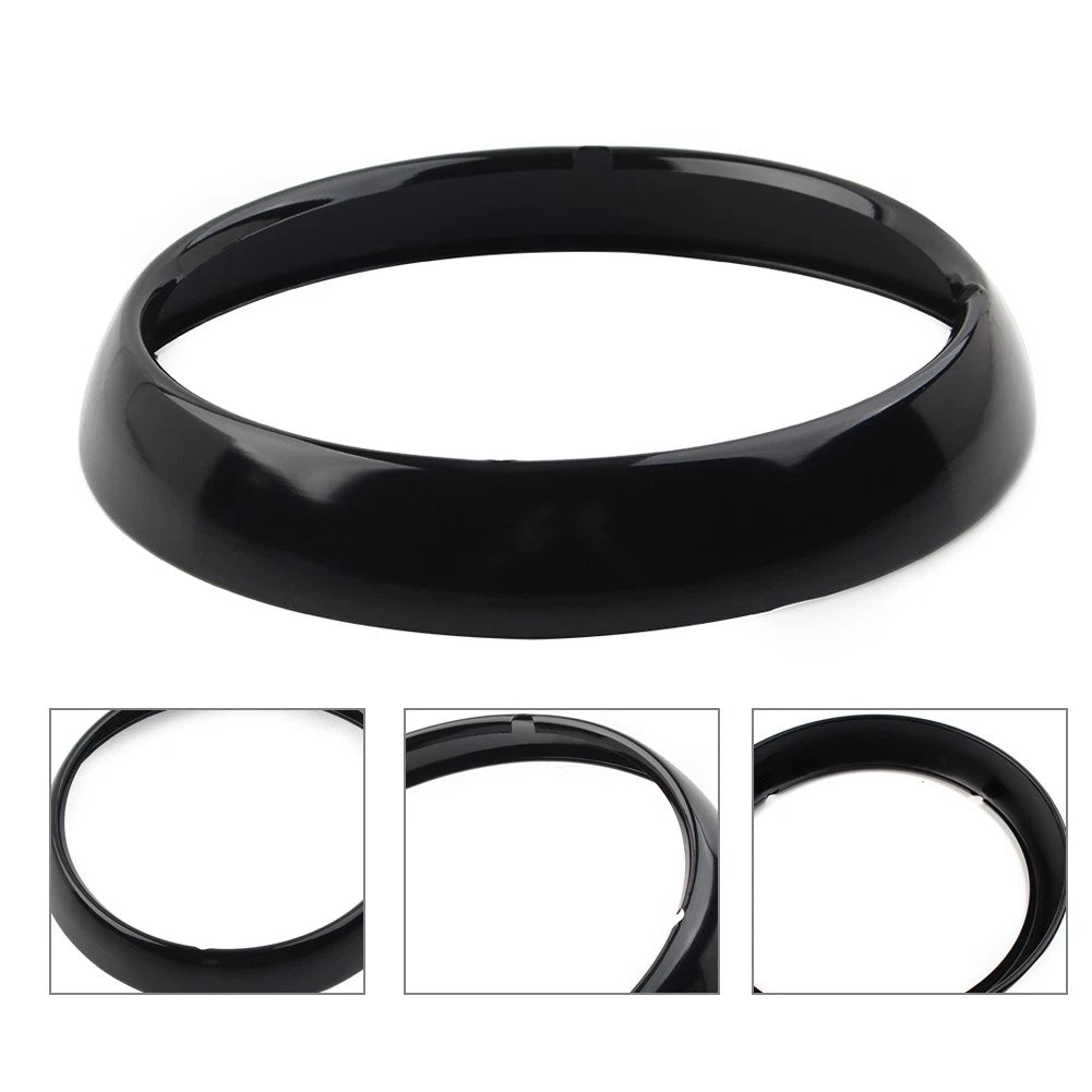 Headlight Trim Ring Visor Light Cover for Harley Touring Electra Street Glide (7")