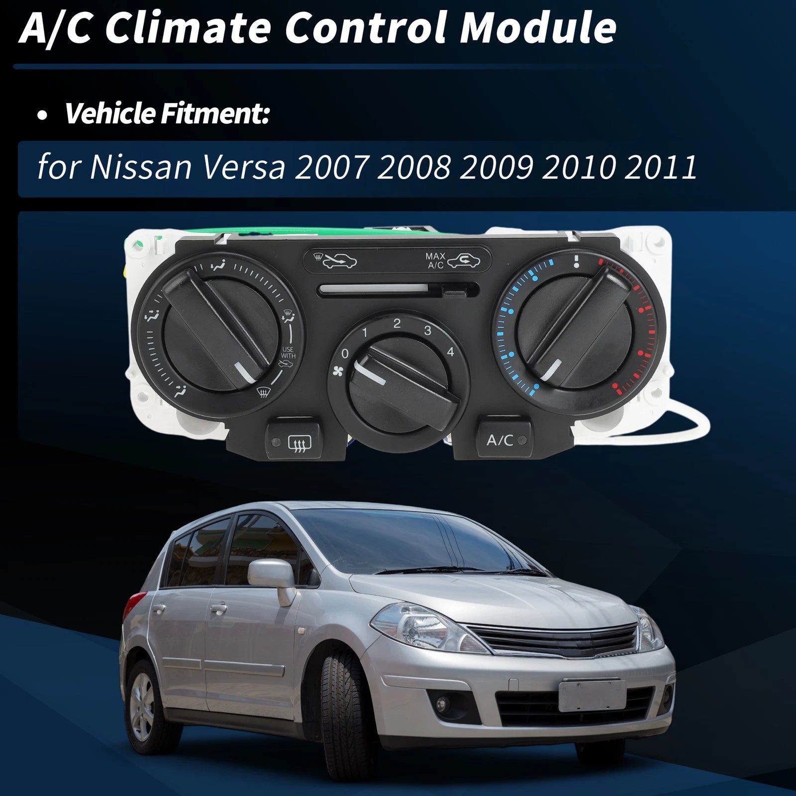 A/C Heater Climate Control Module Panel for Nissan Versa (2007–2011) No.599216