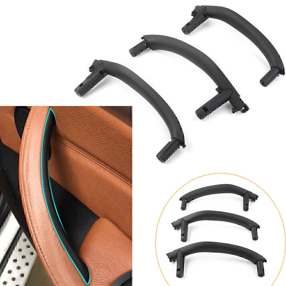 Black ABS Inner Door Pull Handle Trim Cover for BMW X5 X6 (2014–2019)