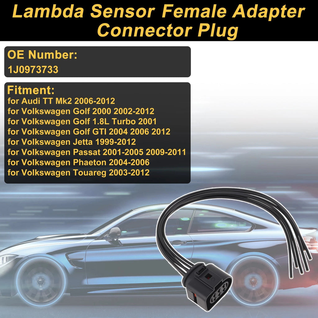 6 Pin Oxygen Sensor Connector Plug for Audi TT Mk2 (2006–2012) No. 1J0973733