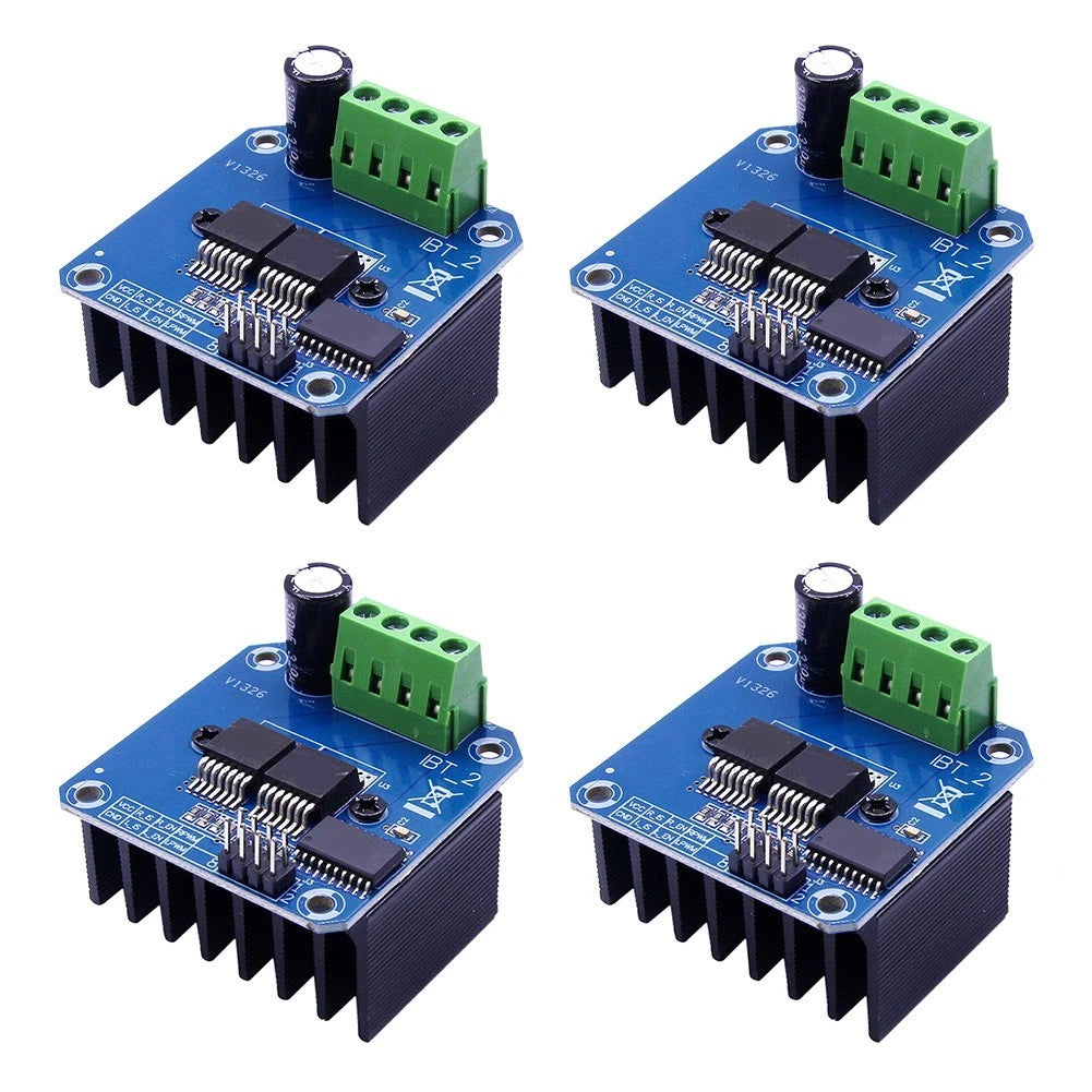 Set of 4 BTS7960 43A Motor Driver Modules for Low-Noise Motor Control