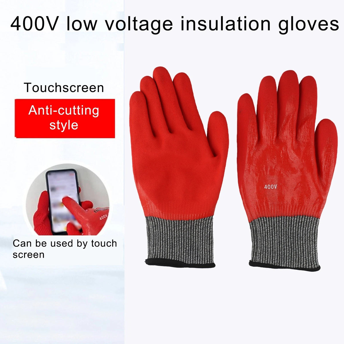 Robust 400V Insulation Gloves for Electrical Work