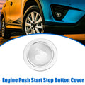 Push Start Stop Button Cover Trim Ring for Toyota (Silver Tone)