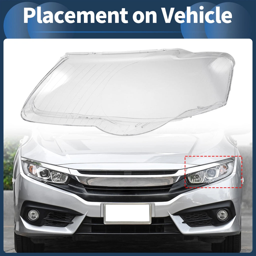 Headlight Lens Cover Front Left Replacement for Volkswagen Passat (2006–2015)